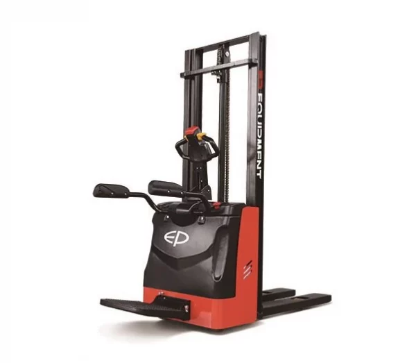Фото 65 - Штабелер электрический самоходный EP Equipment RSB 141 ECONOMY (AGM, 2W390, с платформой и поручнями).